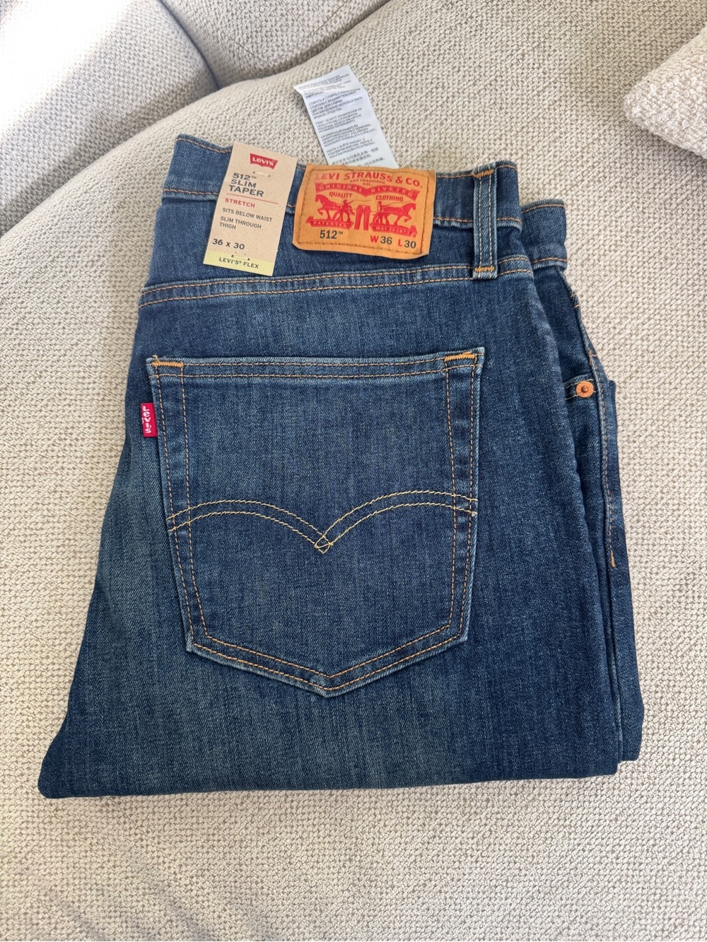 Levi's 512 Slim Taper Jeans - Dark Indigo - Picture 1 of 5